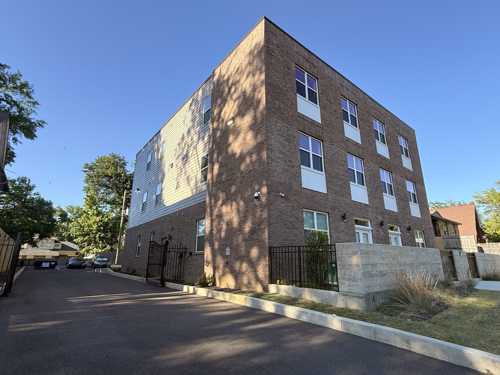 1162 Peabody – Aerial view, ZIPSystem sheathing stage